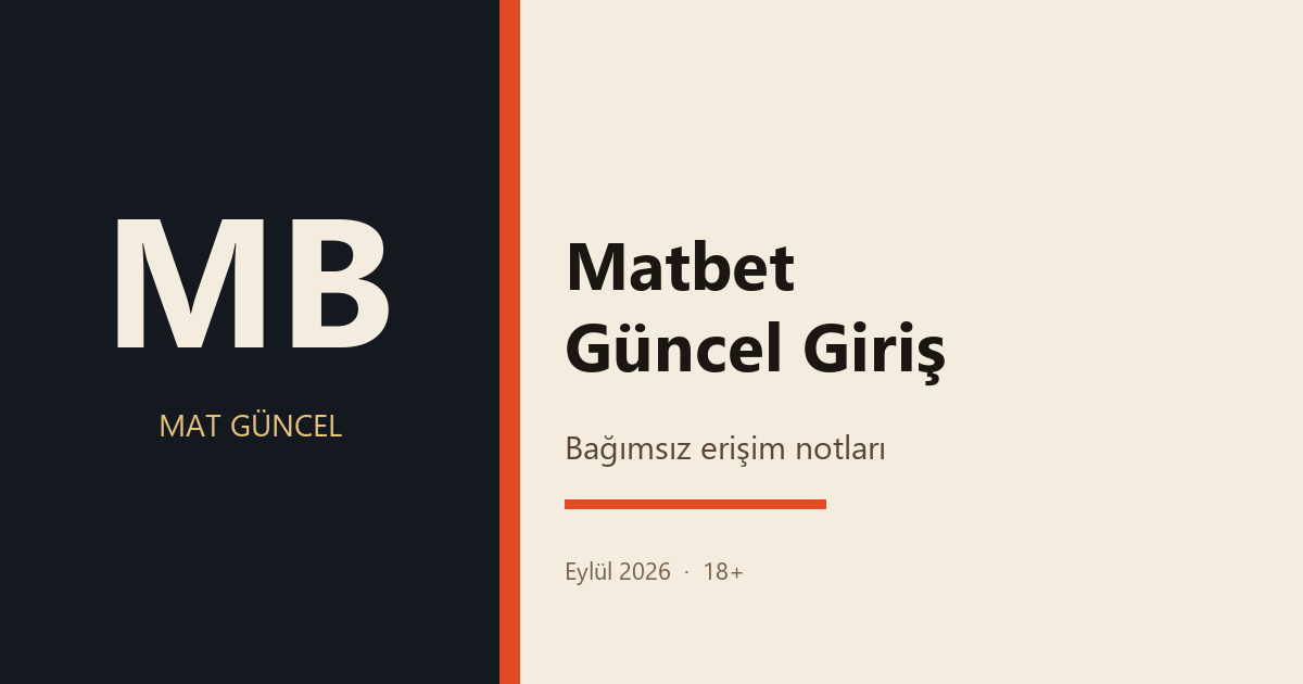 Cover image of the Matbet login guide